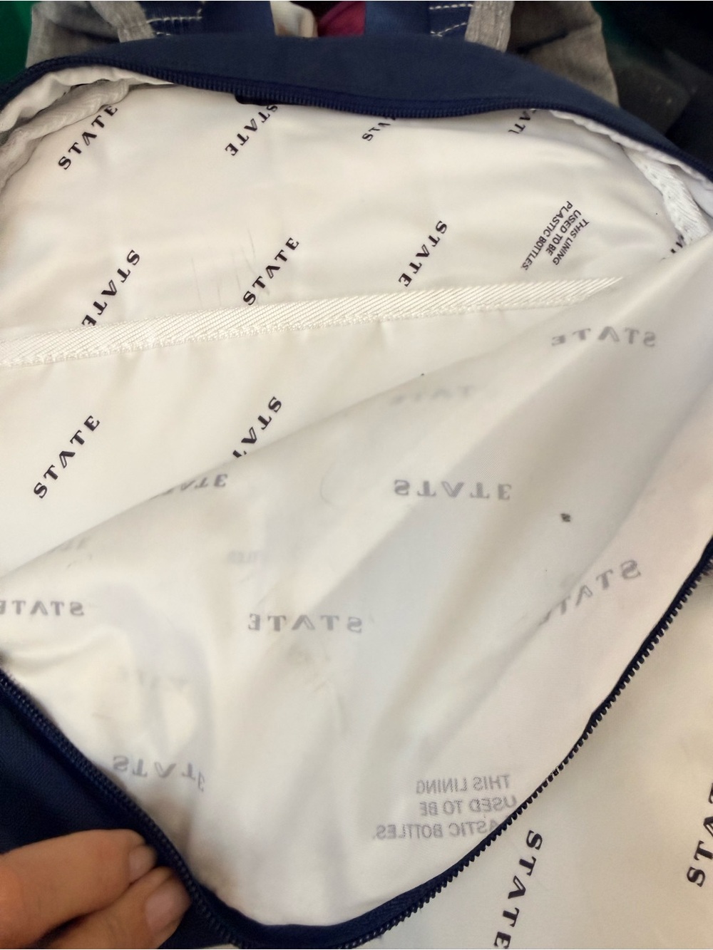 STATE Kids Navy and Blue Backpack with Patch Accents - Picture 5 of 5